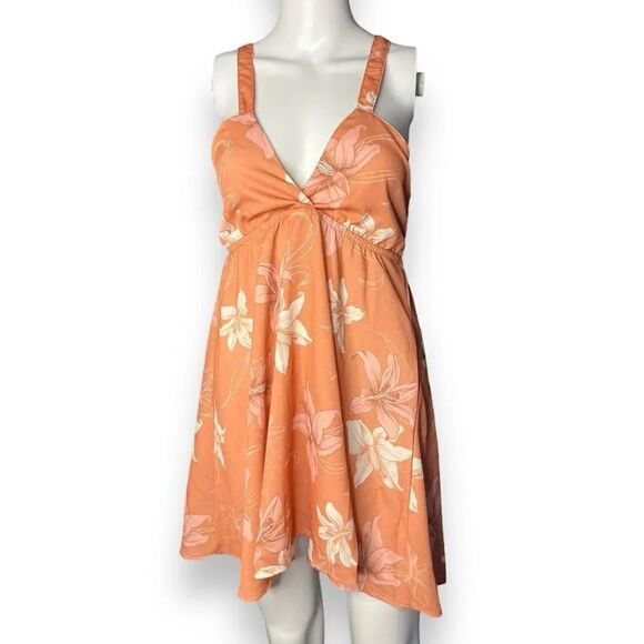 Phax Floral Strappy Swim Mini Dress Cover Up Wild Rose Size Medium - Picture 1 of 3